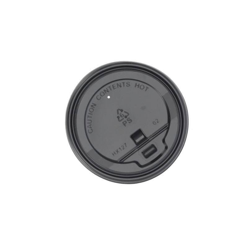 Dangtelis su užraktu juodas PS HX 12-16oz, 1000vnt/dėž